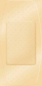Stat Strip First Aid Adhesive Bandage 2 x 4 Inches - Tan Fabric Sterile Wound Cover