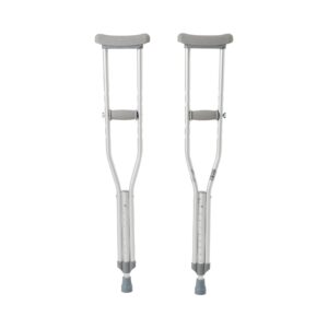 McKesson Youth Aluminum Underarm Crutches * Adjustable, 350-Lb Capacity, for Heights 4'6" to 5'2"