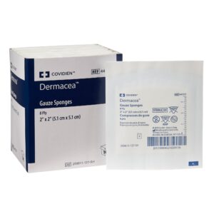 Dermacea* Sterile Gauze Sponge 2 x 2 Inch, 8-Ply for Wound Care