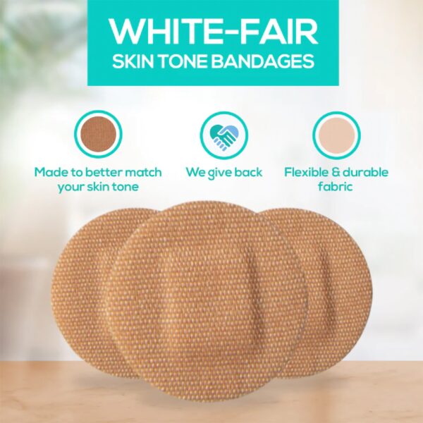 TruColour Beige Adhesive Spot Bandages - Waterproof Fabric Wound Care (50 Pack) - Image 3