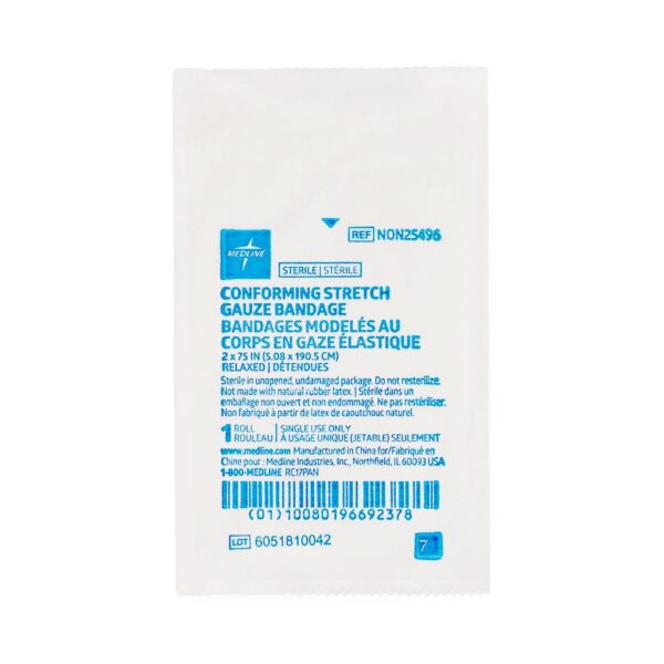Sof-Form? Sterile Conforming Bandage, 2 x 75 Inch - McKesson SoftForm Roll Gauze for Wound Care - Image 2
