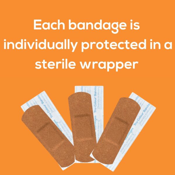 Tru-Colour Skin Tone Shade Fabric Bandage Adhesive Strips * Brown, 1 x 3 Inch - Image 5