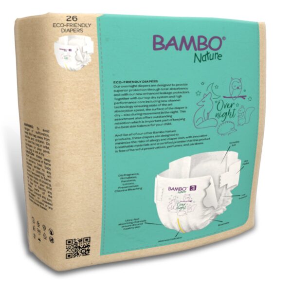 Bambo? Nature Overnight Diapers Size 3 * Heavy Absorbency Baby Diaper with Refastenable Tabs - Image 5
