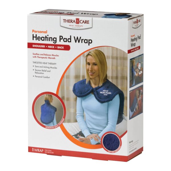 Thera Care Heat Therapy Personal Heating Pad Wrap – 25 x 26 Inch Neck and Shoulder Heating Solution - Image 4