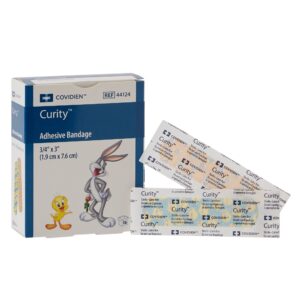 Curity* Looney Tunes Kids' Adhesive Bandages 3/4 x 3 Inches - Sterile, Assorted Designs