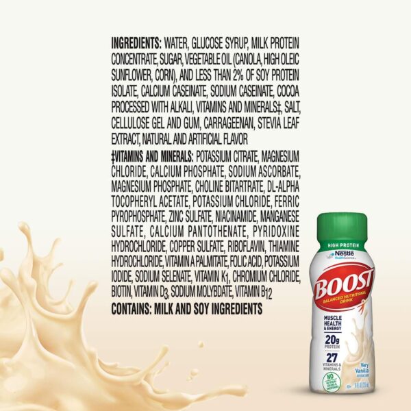 Boost? High Protein Vanilla Nutritional Drink * 8 oz Bottle, Complete Meal Supplement for Adults - Image 3