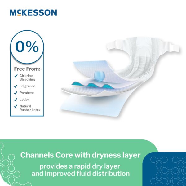 McKesson Size 2 Baby Diapers * Heavy Absorbency, Unisex, 12-18 lbs, Refastenable Tabs - Image 2