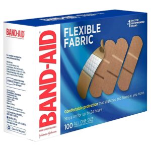 Band-Aid? Flexible Fabric Tan Adhesive Bandage 1 x 3 Inch, Pack of 100