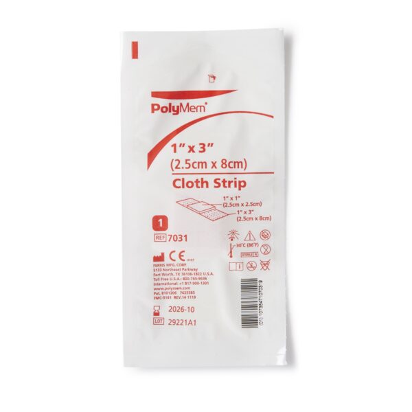 PolyMem? Pink / White Adhesive Strip, 1 x 3 Inch * Durable Polyethylene Wound Care Bandage - Image 3