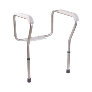 HealthSmart Toilet Safety Arms with Adjustable Support and Rust-Resistant Aluminum Build