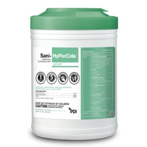 Sani-HyPerCide® Large Germicidal Disinfectant Wipes – 160 Count, Canister