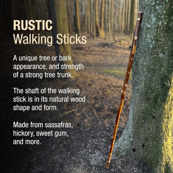 Brazos* Maple Rustic Walking Stick, 55-Inch Height - Image 9