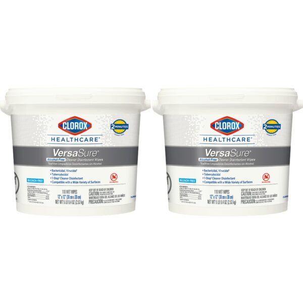 Clorox Healthcare VersaSure Cleaner Disinfectant Wipes, 110 Count – Alcohol-Free Surface Disinfectant for Healthcare Settings - Image 5