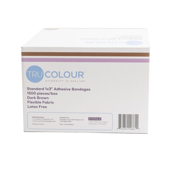 Tru-Colour Dark Brown Adhesive Strip Bandage, 1 x 3 Inches * Discreet, Flexible Wound Care Solution - Image 7