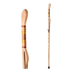Brazos* Twisted Hickory Texas Safari 58-Inch Walking Stick with Wood Handle