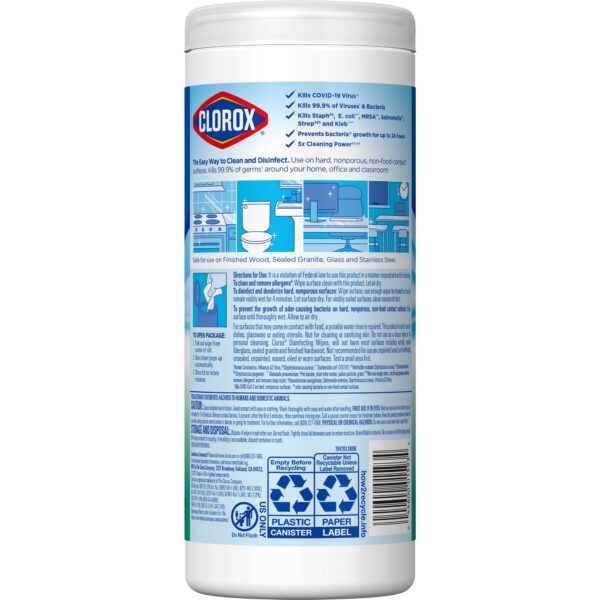 Clorox® Disinfecting Wipes, Fresh Scent - 35 Count Canister - Image 2