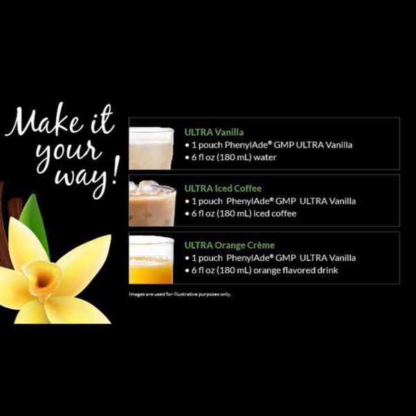 PhenylAde GMP Ultra Vanilla Oral Supplement - 33.4g Packets for PKU Management - Image 2