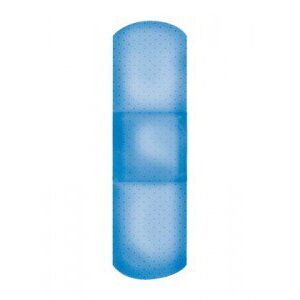 American White Cross Blue Metal Detectable Adhesive Bandage, 1 x 3 Inch