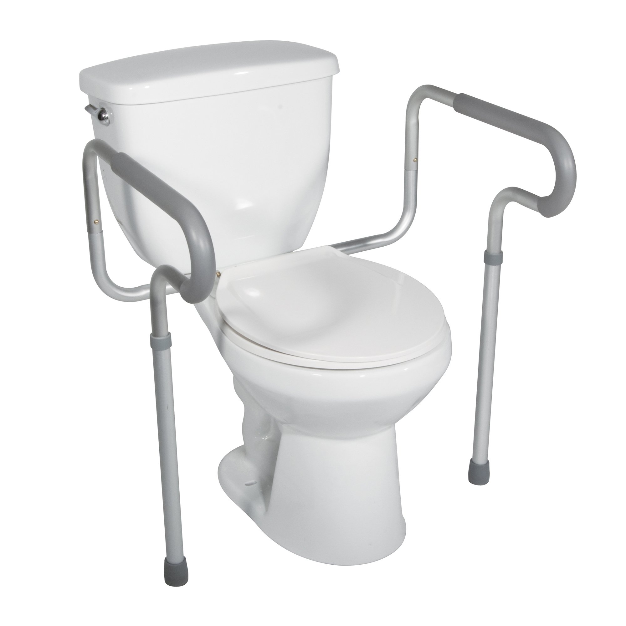 Drive™ Assembled Toilet Safety Frame with Adjustable Armrests and Aluminum Construction