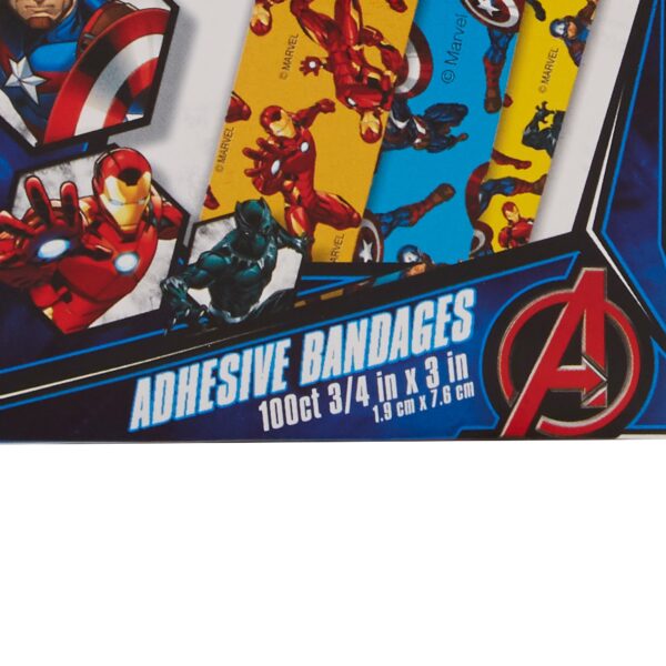 Stat Strip American? Avengers Kid Design Adhesive Bandages - 3/4 x 3 Inches, Sterile, 100 Count - Image 4