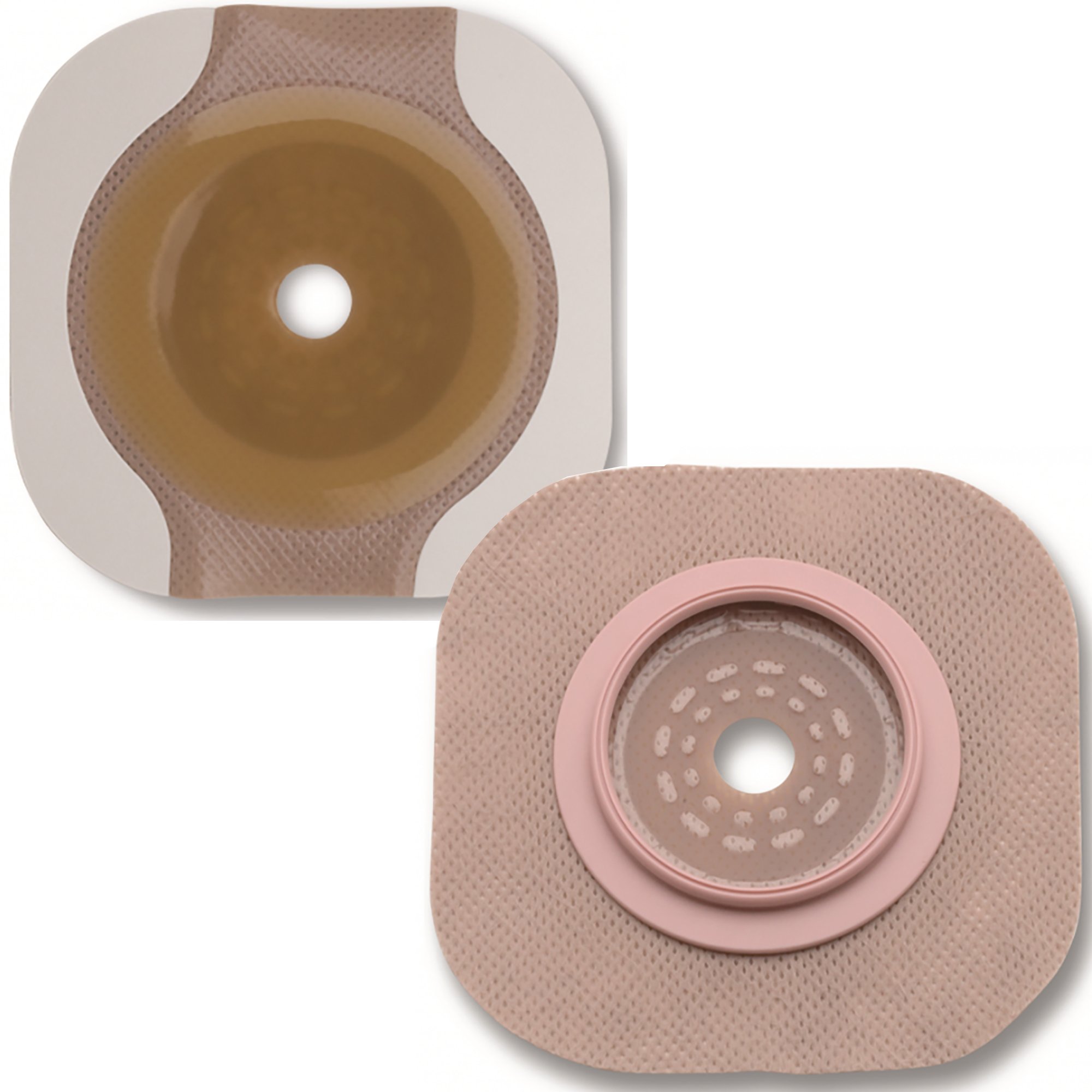 New Image™ Flextend™ Flat Skin Barrier with Floating Flange for Ostomy, 44mm Flange, Green System Match