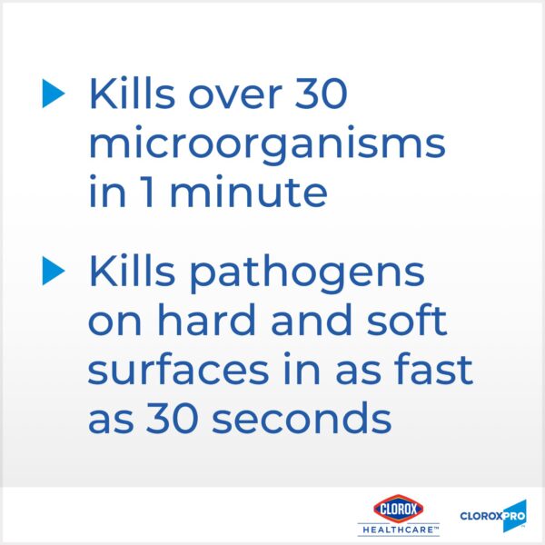 Clorox Healthcare® Hydrogen Peroxide Cleaner Disinfectant Wipes, Canister (155 Count) - Image 8