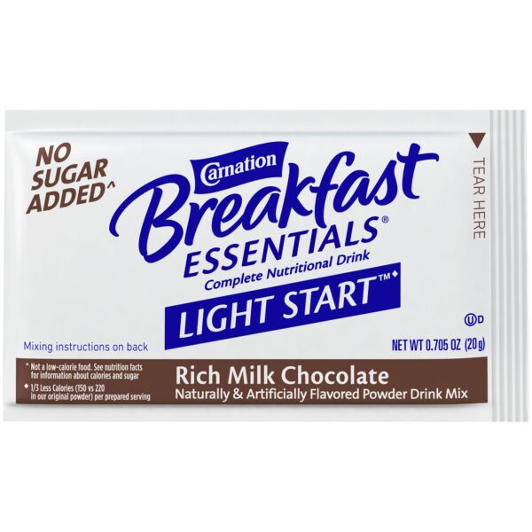 Carnation Breakfast Essentials Light Start Chocolate Nutritional Drink Mix - 8 Packets - Image 4