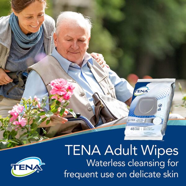 TENA ProSkin UltraFlush Flushable Personal Wipes - Gentle Cleansing Cloths with Aloe, Vitamin E & Chamomile - Image 4