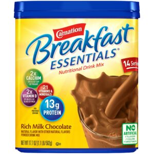 Carnation Breakfast Essentials Rich Milk Chocolate Nutritional Drink - 17.7 oz. Canister