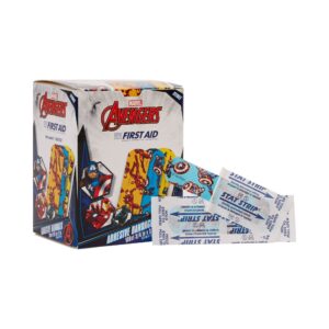 Stat Strip American? Avengers Kid Design Adhesive Bandages - 3/4 x 3 Inches, Sterile, 100 Count