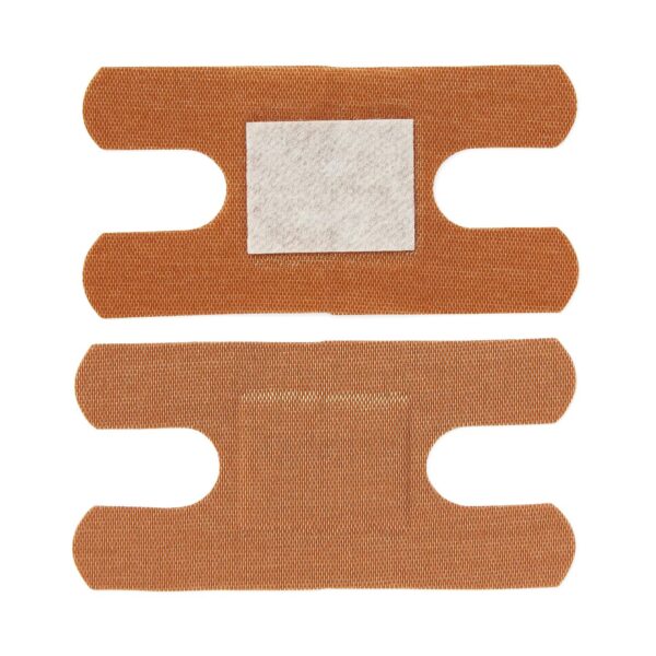 Comfort Cloth Knuckle Tan Adhesive Bandage - 1-1/2 x 3 Inches, Sterile, Nonadherent Pad for Wound Protection - Image 3