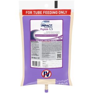 Impact Peptide 1.5 Tube Feeding Formula - 1 Liter Prefilled Container for Immune Support