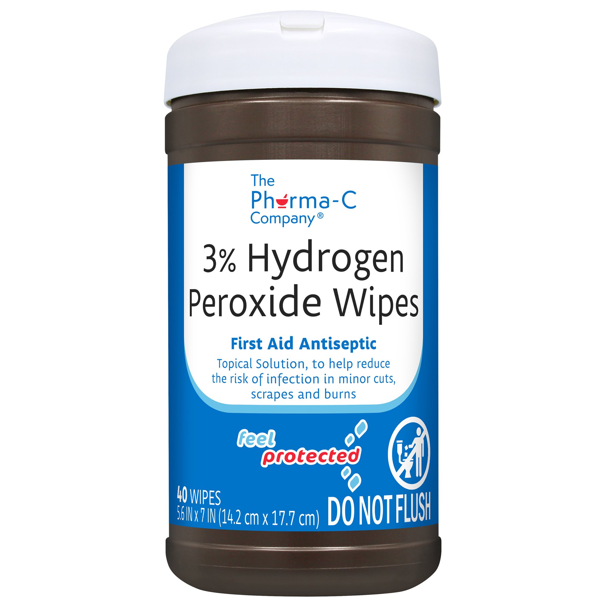 The Pharma-C Company? Pharma-C Wipes® Hydrogen Peroxide Antiseptic - 3% Towelette Pack