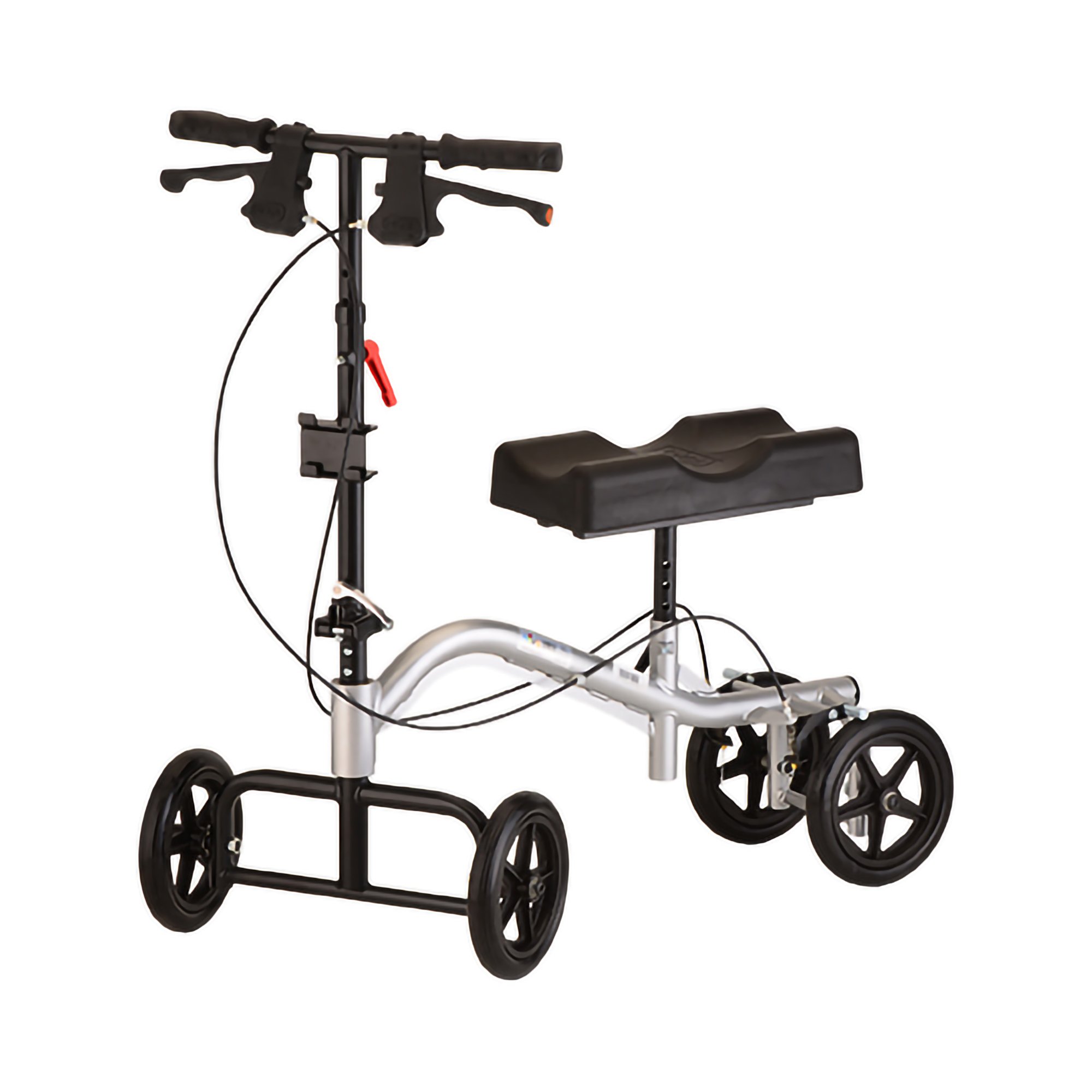 Nova TKW-12 Knee Walker with 18-Inch Base, Adjustable Height, Silver Aluminum Frame