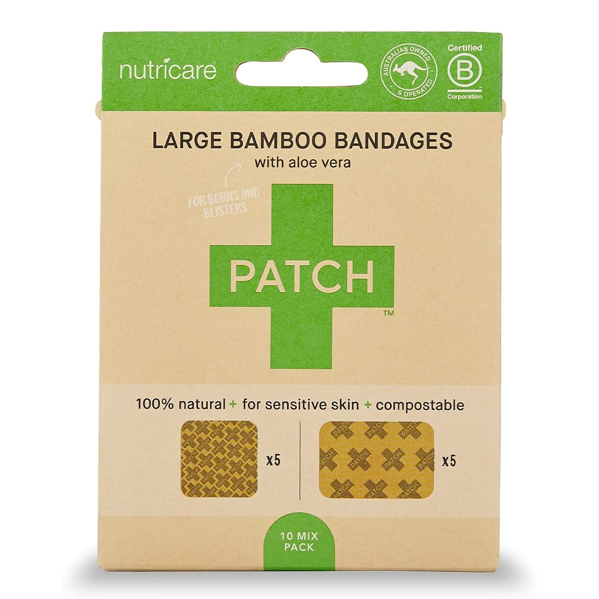 Patch* Adhesive Bandages with Aloe Vera * 2 x 3 Inch and 3 x 3 Inch Pack for Wound Care