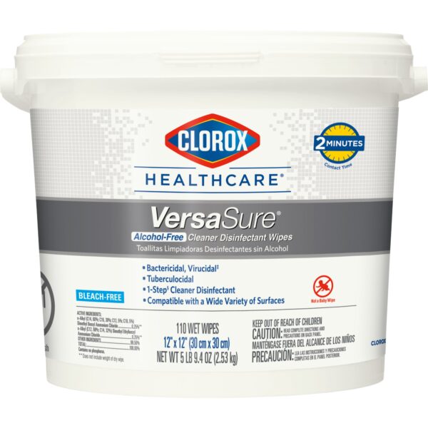Clorox Healthcare VersaSure Cleaner Disinfectant Wipes 110 Count – Alcohol-Free, EPA-Registered Surface Disinfectant for Healthcare Settings - Image 3
