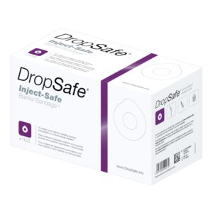 DropSafe Barrier DropSafe Inject-Safe Adhesive Bandage, 1-3/8 Inch Diameter, Sterile, White, Case of 20 Boxes