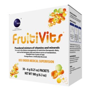 FruitiVits? Orange Powder Vitamins & Minerals for Ketogenic Diets - 6 Gram Packets (30 Count)