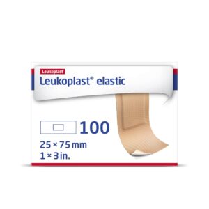 Leukoplast? Elastic Adhesive Strip, 1 x 3 Inch - Flexible First Aid Bandages for Minor Wounds