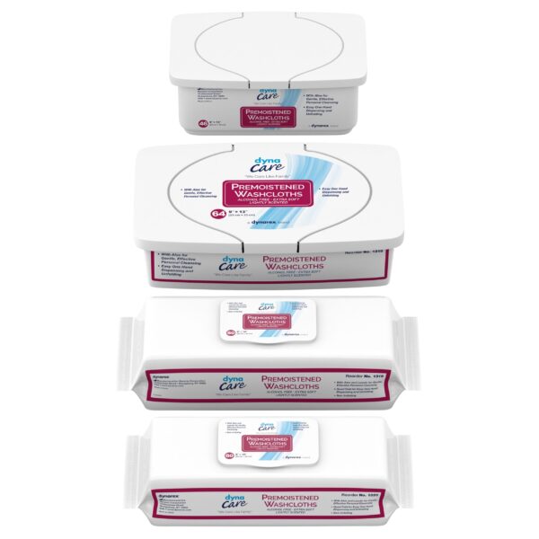 DynaCare Dynarex Personal Cleansing Wipes with Aloe and Lanolin, 9 x 13 Inch, Scented, 46 Count per Pack - Image 3