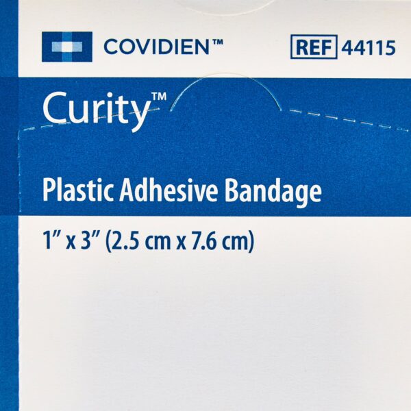 Curity* Tan Adhesive Bandage Strip, 1 x 3 Inch - Sterile, Breathable Plastic Wound Cover - Image 5
