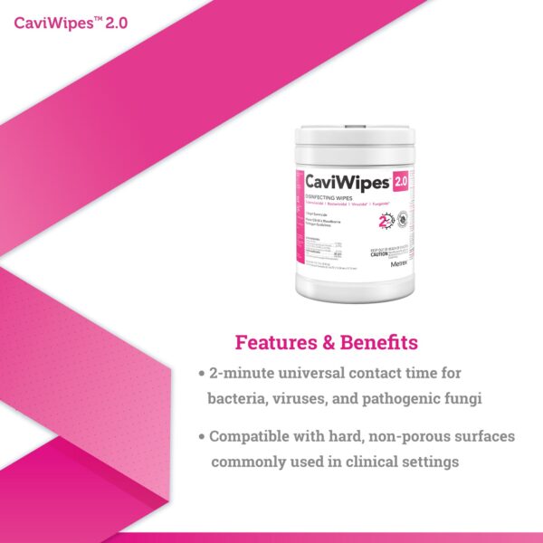 CaviWipes™ 2.0 Disinfecting Wipes, 65 Count – Fast-Acting Surface Cleaner with EPA EVP Claim - Image 3