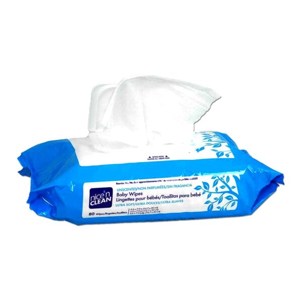 Nice'n Clean® Unscented Baby Wipes, Soft Pack – Gentle Skin Care with Aloe, Vitamin E, and Chamomile - Image 3