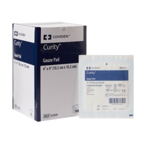 Curity* Sterile Gauze Sponge 4 x 4 Inch, 12-Ply - Ideal for Wound Care and Incisions