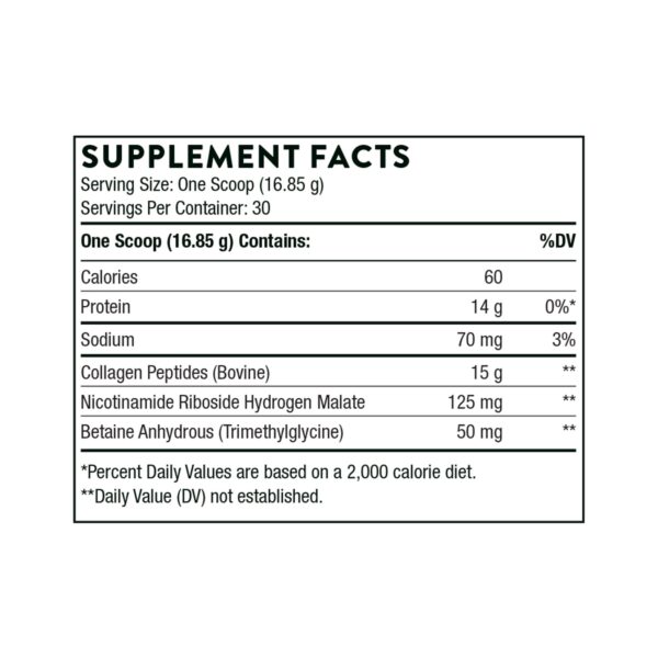 Thorne Collagen Fit with Nicotinamide Riboside Dietary Supplement - 17.8 oz Canister - Image 3