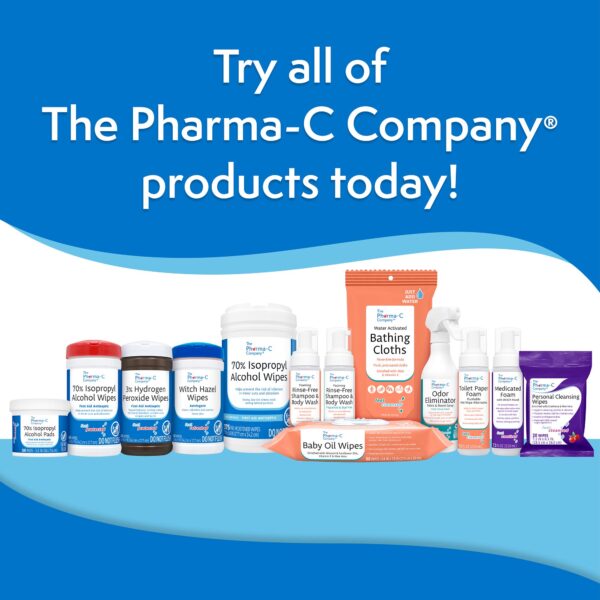 The Pharma-C Company Pharma-C-Wipes® Isopropyl Alcohol Antiseptic - 70% Disinfectant Towelette Canister (40/Pack, 6 Packs per Case) - Image 8