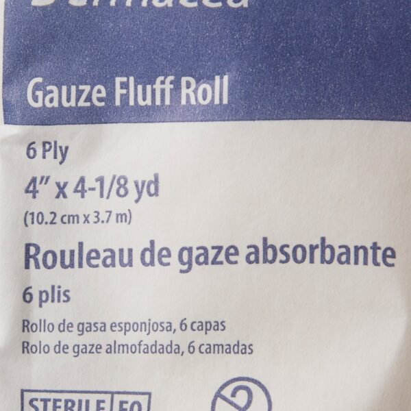 Dermacea* Sterile Fluff Bandage Roll, 4 Inch x 4-1/8 Yard, 6-Ply - Image 4