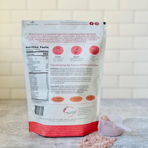 Restore Fusion Renal Support Organic Kidney Health Shake - 16 oz. Pouch - Image 4