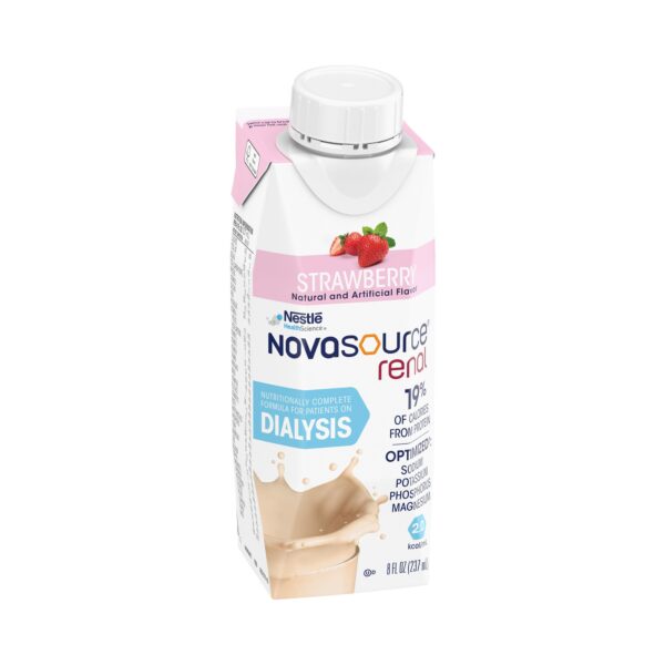 Novasource Renal Strawberry Formula for Dialysis Patients - 8 oz Carton - Image 4