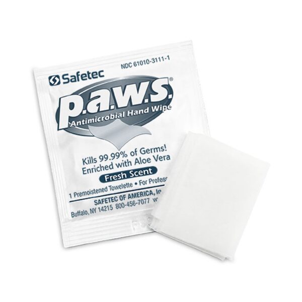 P.A.W.S. Hand Sanitizing Wipes - Individually Packaged Antibacterial Wipes with 66.5% Ethyl Alcohol by McKesson, 100 Count - Image 2